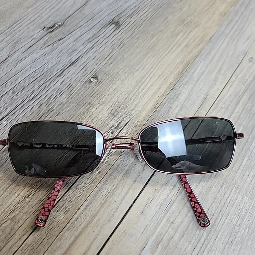 Coach Selma 121 Bordeaux Eyeglass Frames 53-18 135mm Full Rim‎ Metal Rectangular